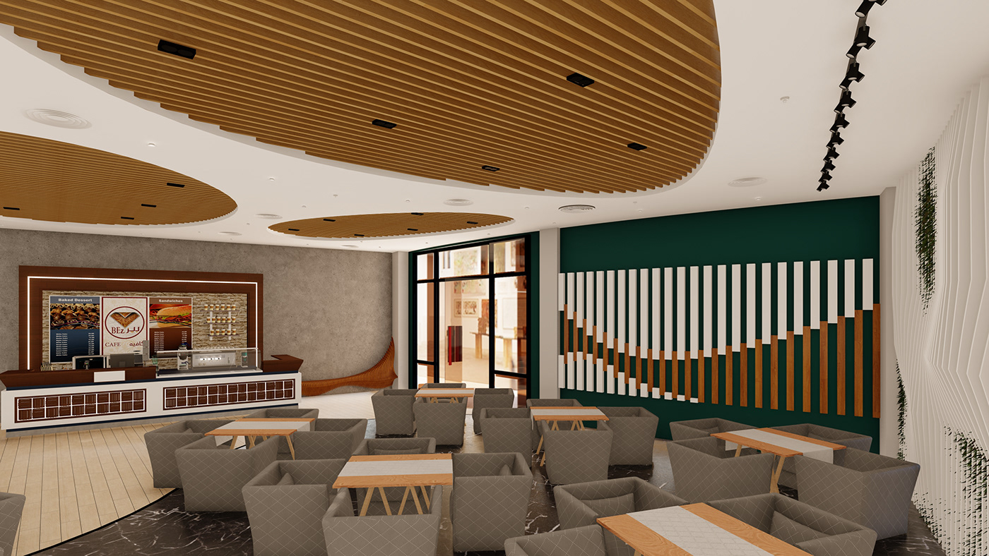 architecture cafe indoor interior design  Logo Design model modern resturant shop drawing working
