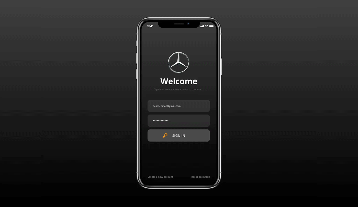 mercedes Benz automotive   Interface app Screendesign car user expierence