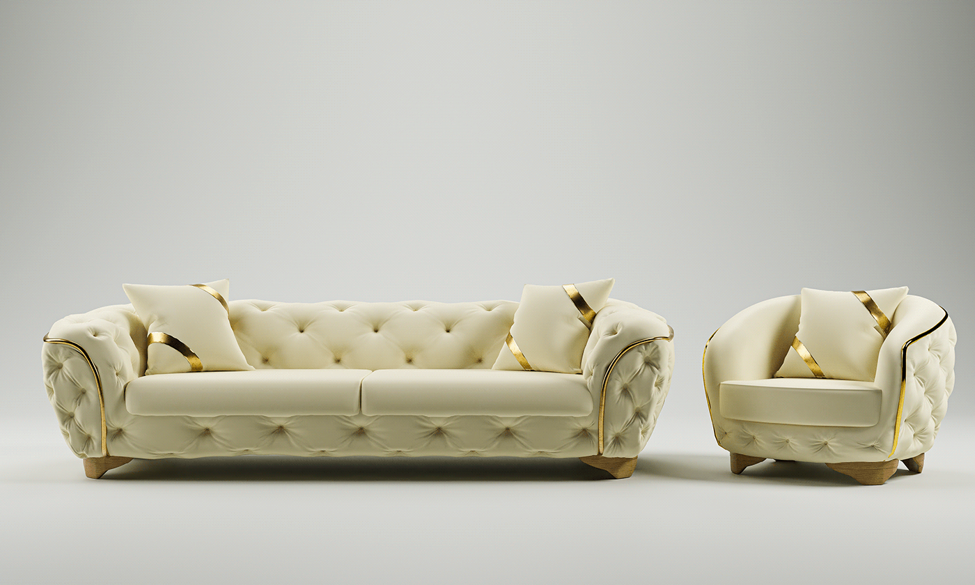 Couch furniture interior design  Render 3D visualization architecture modern