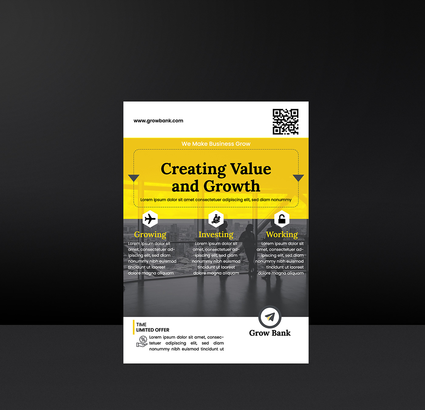 Corporate Flyer Design for Stock Market Place, The Flyer Size kept 8.27×11.69 inches.