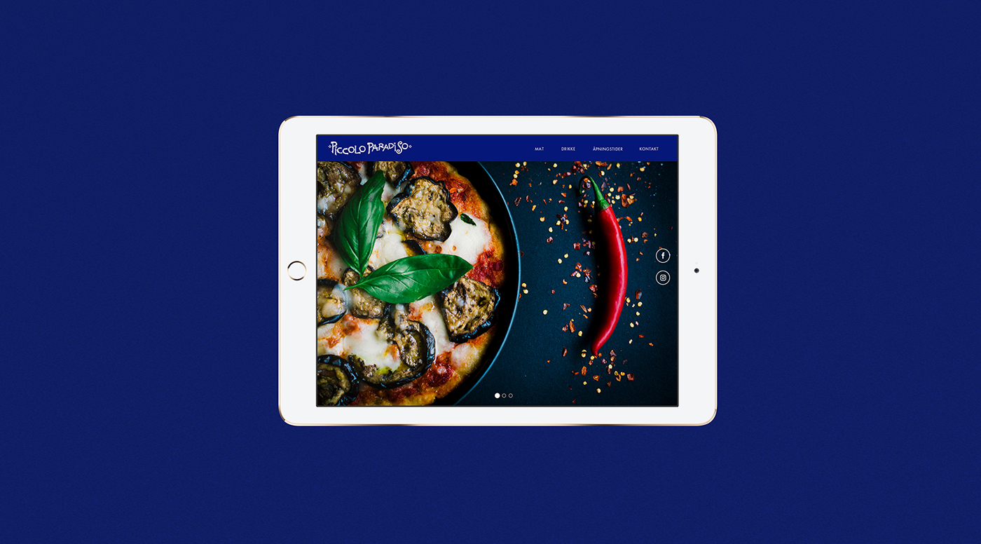 Webdesign Mockup restaurant italian Pizza Food  iphone iPad colorful identity