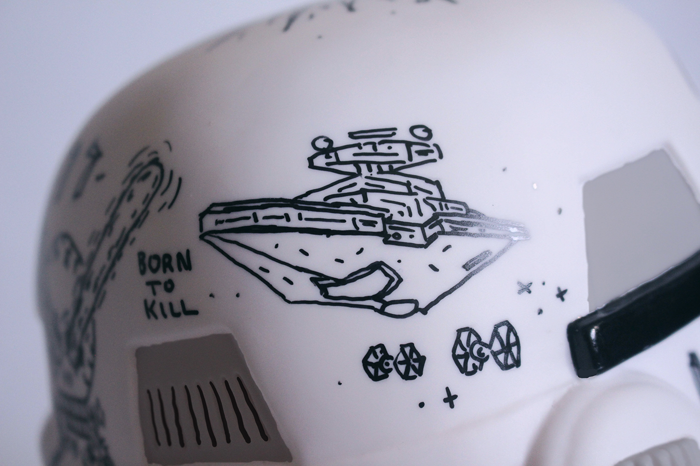 star wars stormtrooper Handlettering Drawing  Helmet customer tattoos biker