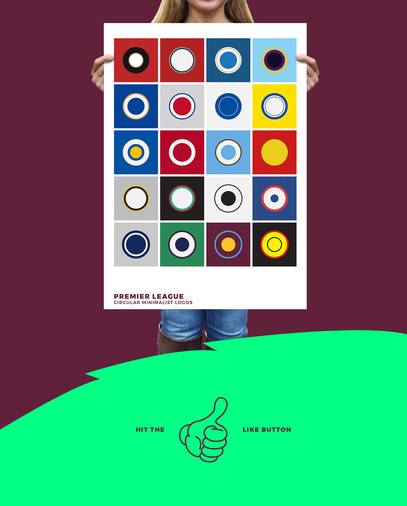 Premier League football pl minimalistic minimalist icons Badges Crests kit teams