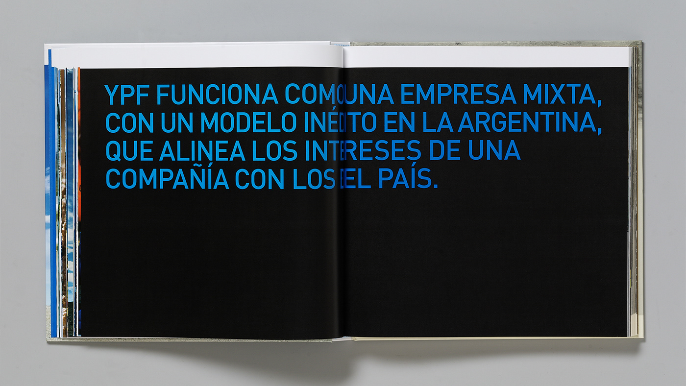 Typographic design for the book Nuestra Energía de YPF