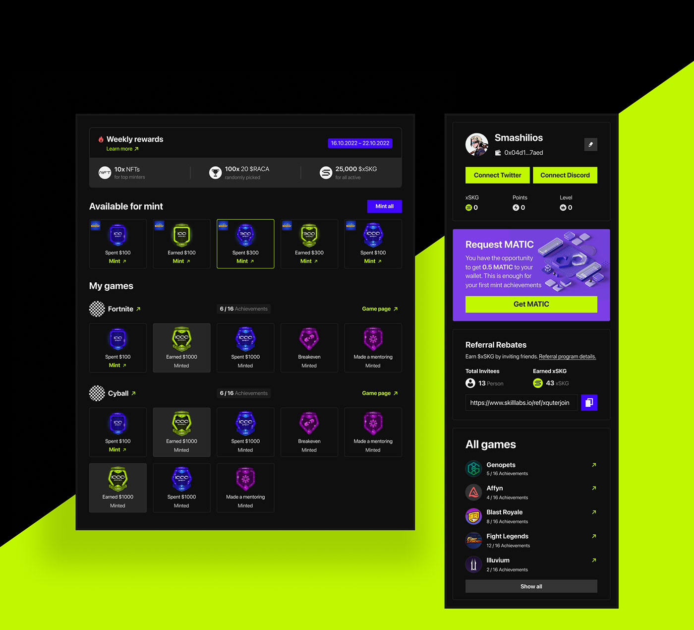 user interface design UI/UX user experience nft Gaming Gamefi web3 crypto