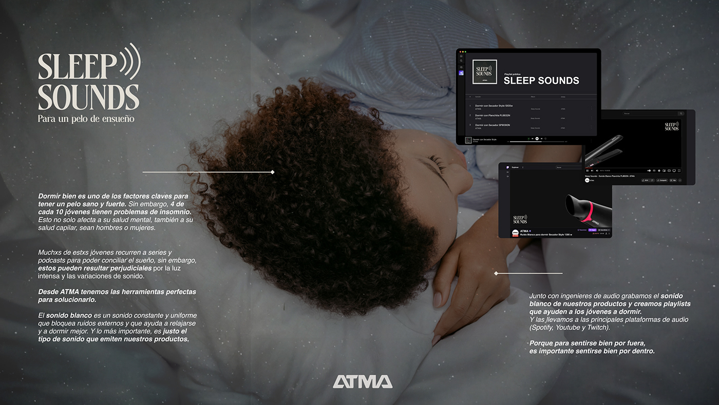 ATMA publicidad videocase creatividad Campaña Advertising  insomnio ansiedad   Sonido elojodeiberoamérica
