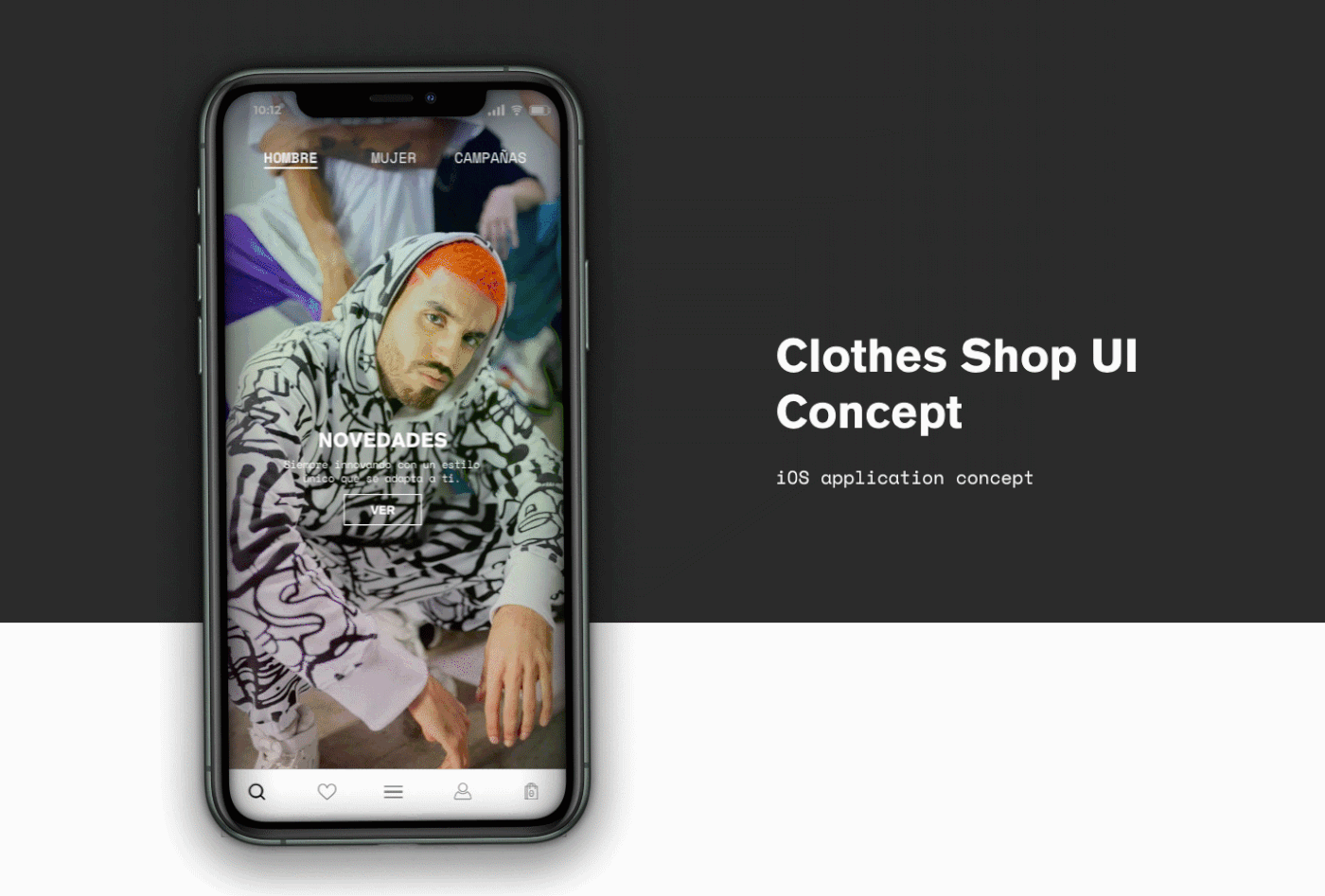 app clothes design Shopping UI ux