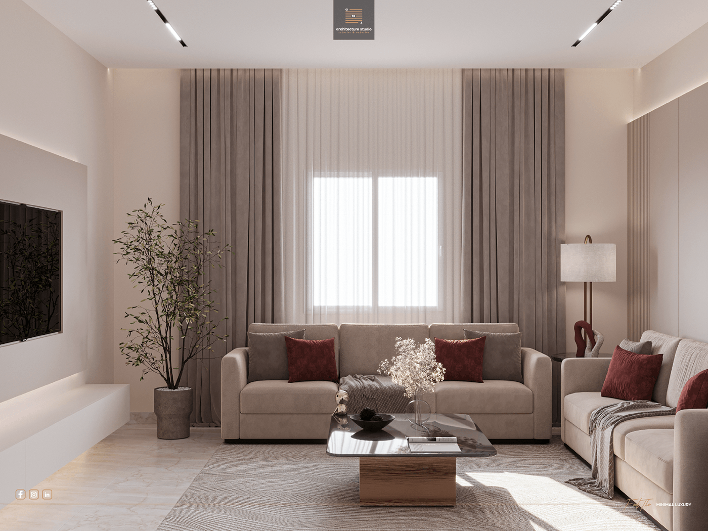 design interior design  architecture Render visualization 3ds max modern corona salon luxury