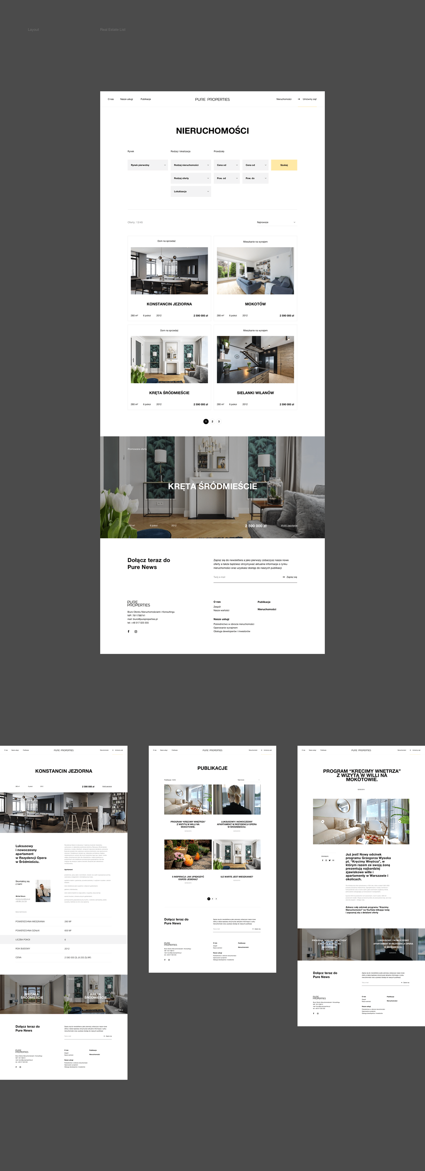 clean dark elegant flat gold grid Interior minimalistic realestate simple