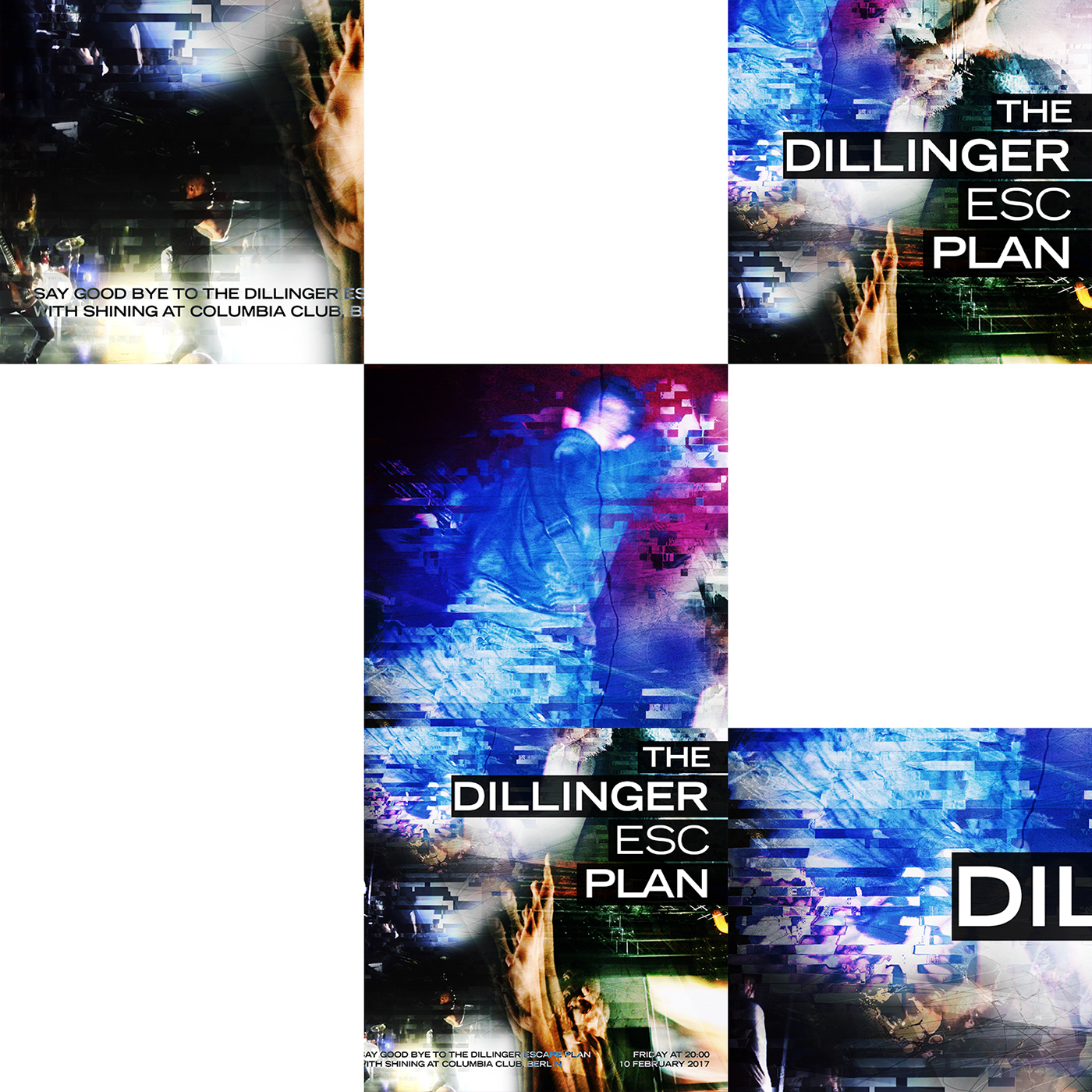 The Dillinger Escape Plan dillinger concert Hardcore poster Glitch