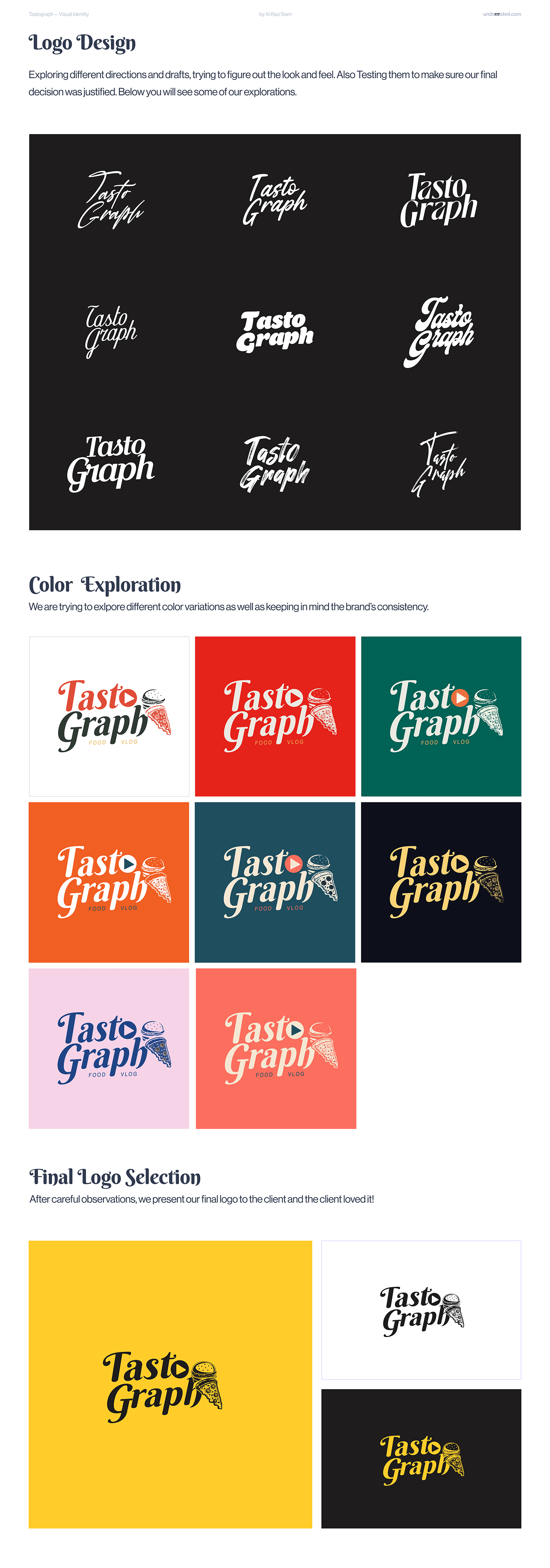 Exploration of logo with color and different typeface