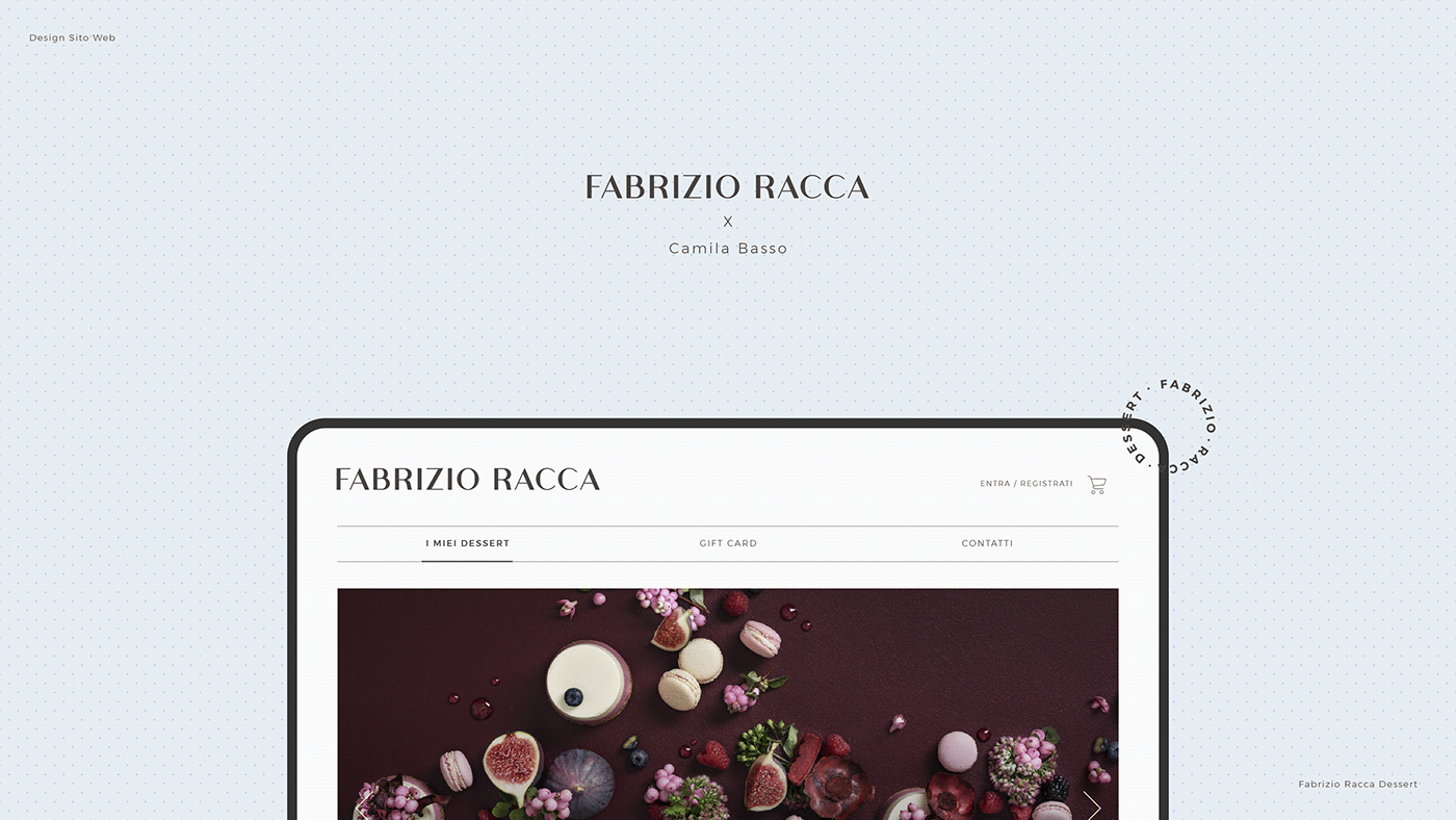elegant graphic design  Italy Layout Design minimal pastry user interface Website Website Design