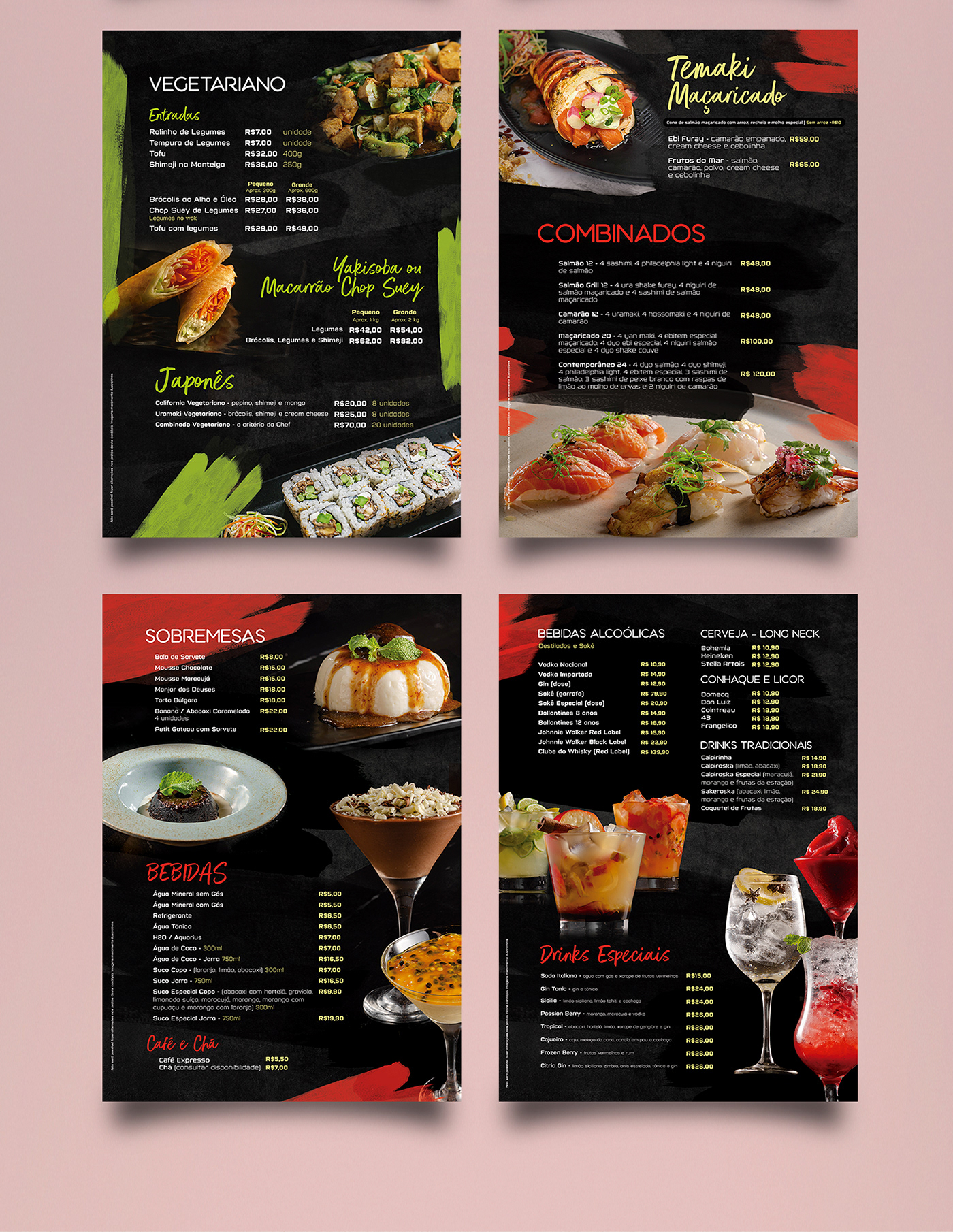 cardápio Chinese Food Comida Japonesa Food  menu restaurante Sushi