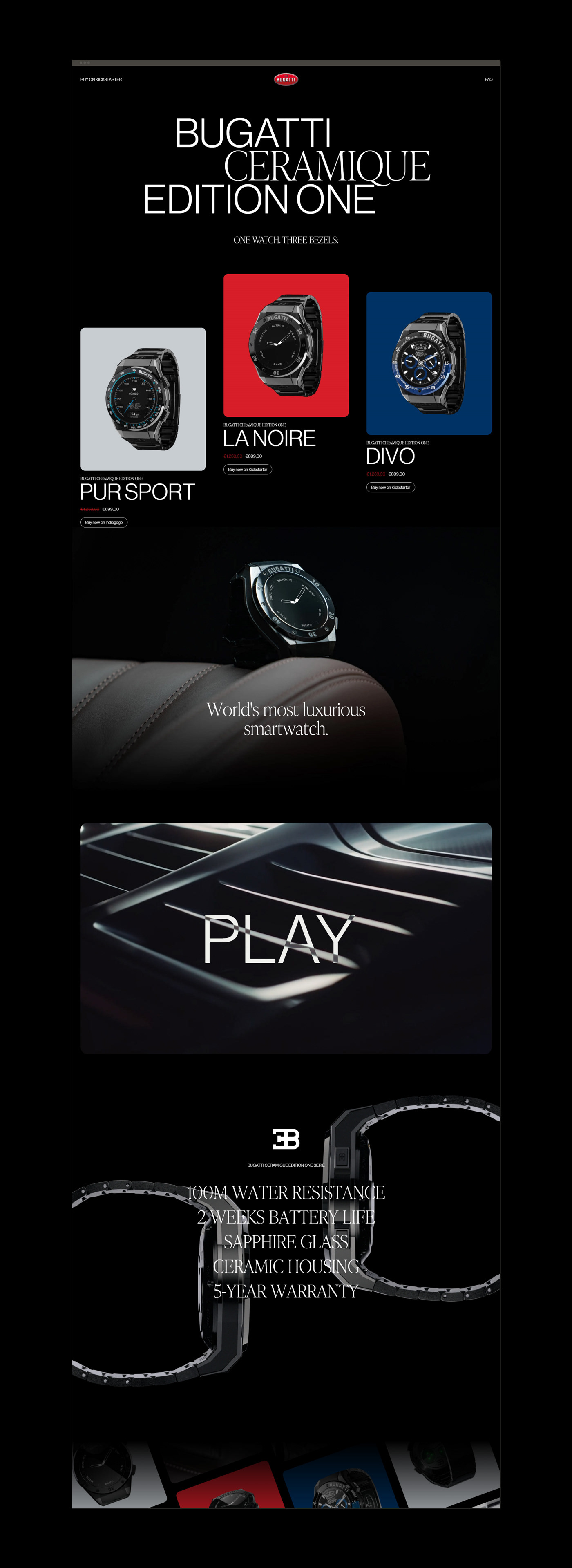 animation  bugatti Cars interaction parallax smartwatch typography   UI ux Webdesign
