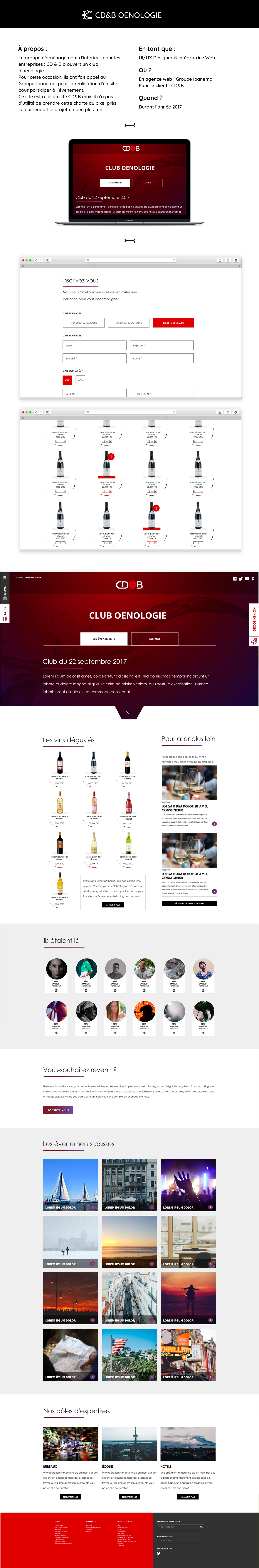 UI/UX Design ui design UX design wine club meeting Website Web Design 
