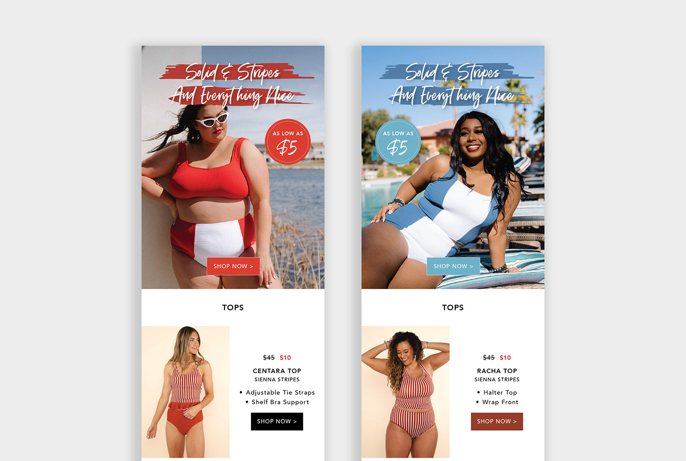 swimwear Email Design marketing   email marketing graphic design  Layout Design