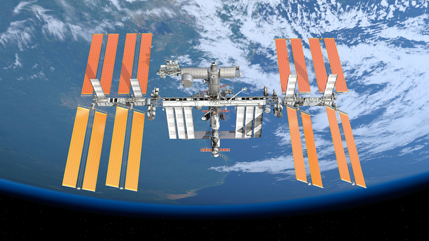 Render 3D iss Space  STATION nasa exploration mission flight Technology