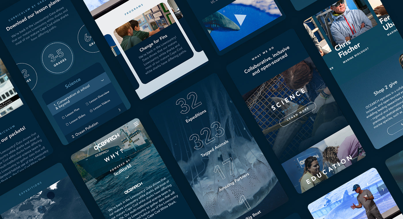 Web UI Responsive corporate website research science water expedition adventure