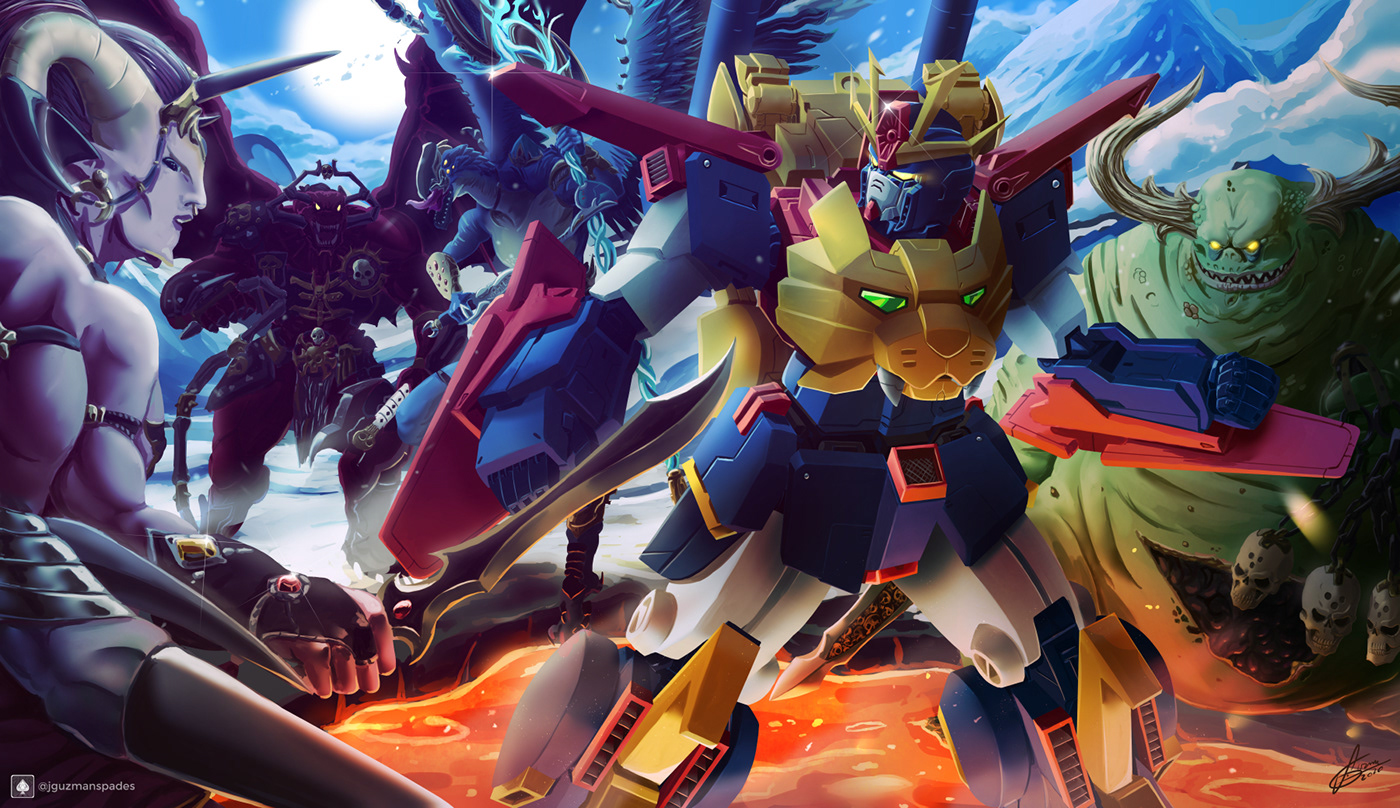 angel artwork Bleach commission Digital Art  Gundam ILLUSTRATION  rukia Warhammer