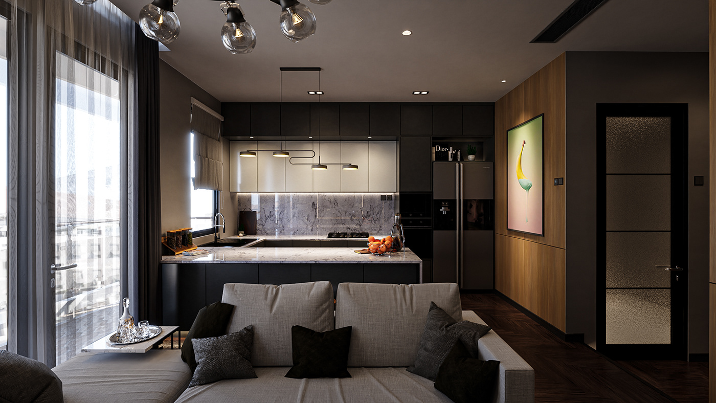 3D apartment architecture blender CGI design Digital Art  Interior photoshop studio