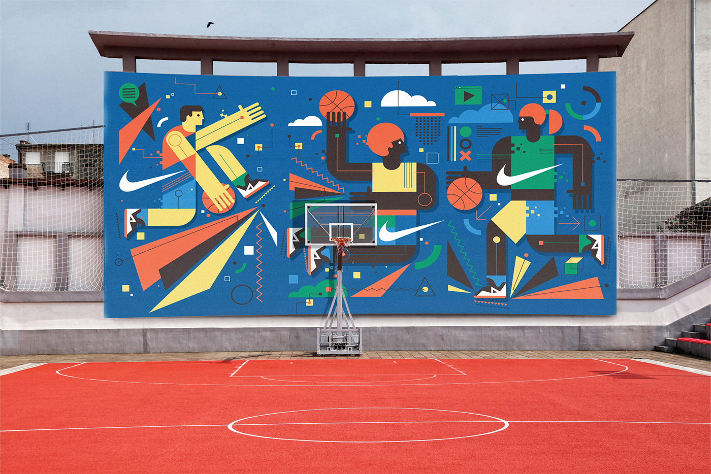 Mural art ILLUSTRATION  streetart basketball sport