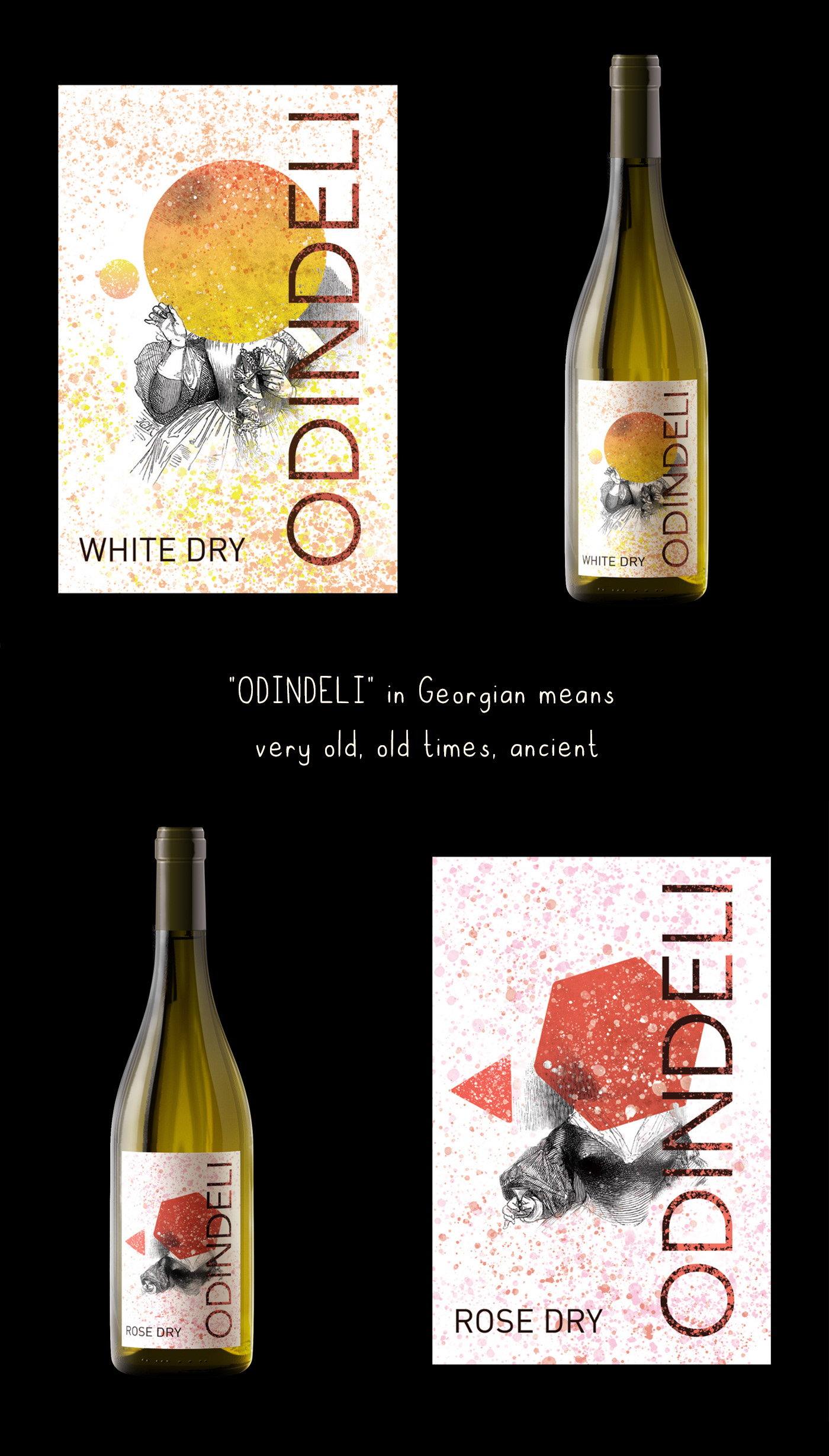 collage collage illustration Packaging Wine Packaging wine label wine beverage Georgia Wines drink