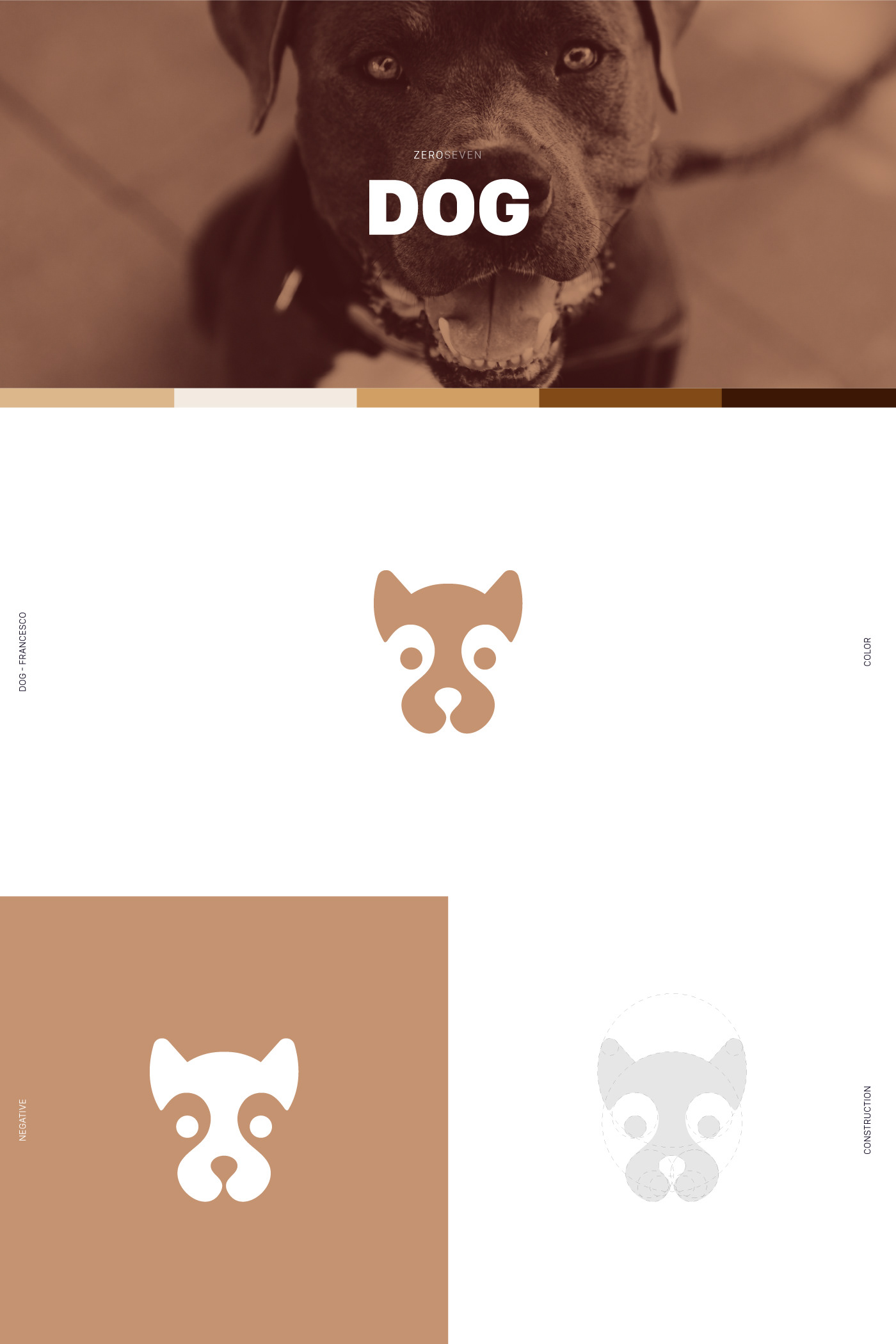 logos logo design negative space animal identity dog brand identity Icon FOX