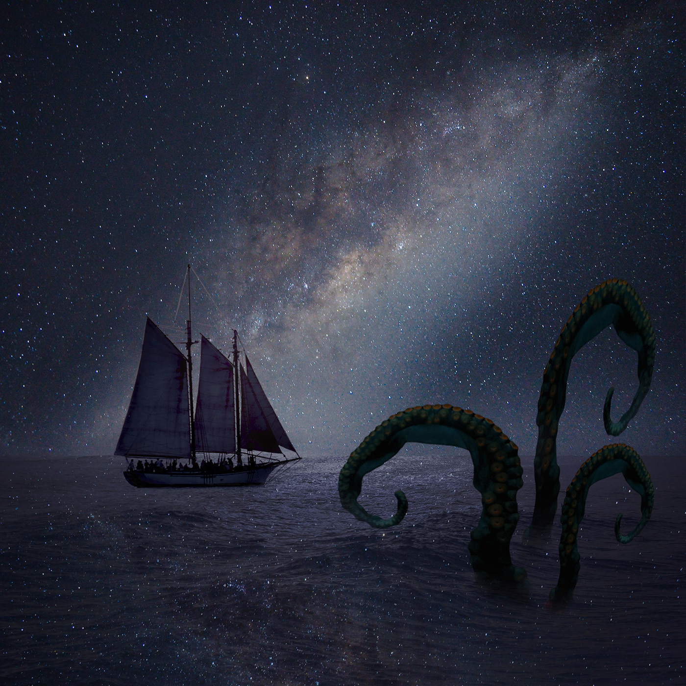 impossible Ocean photoshop Pirates of the Caribbean starry sky
