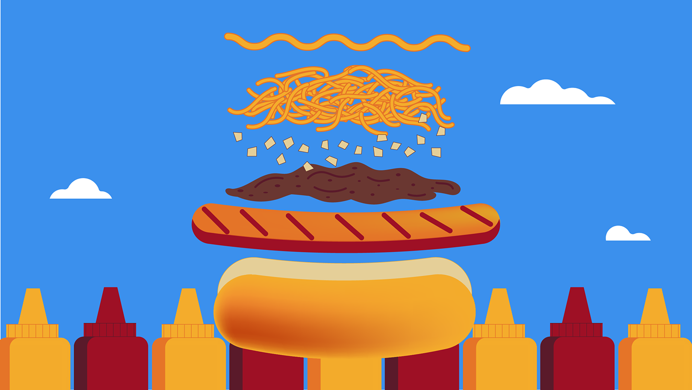 hot dog illustration Fast Food Illustration finchbox studio coney dog illustration hot dog city