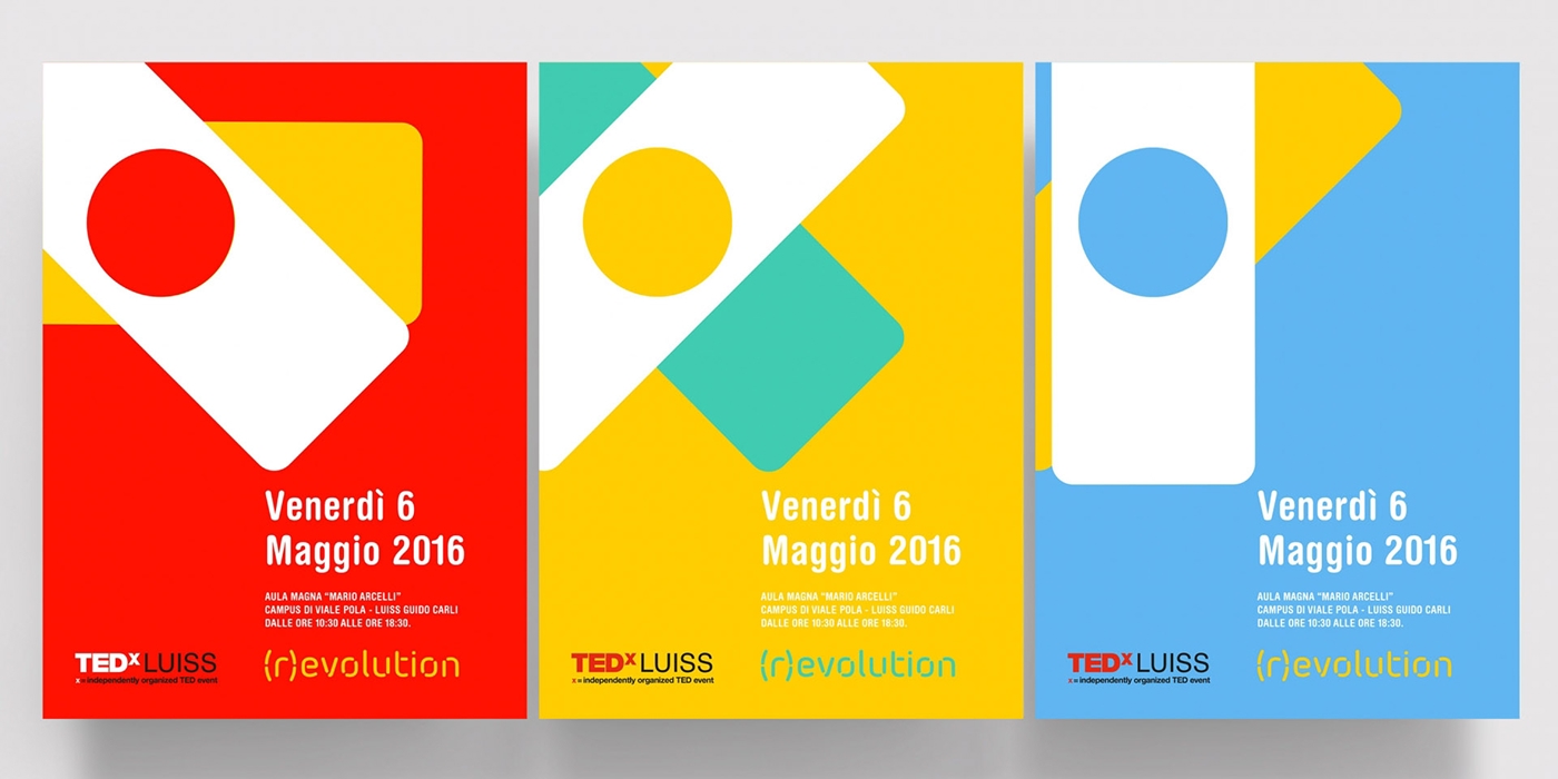 TED TEDx TEDxLUISS Dynamic logo Event Italy design branding  poster