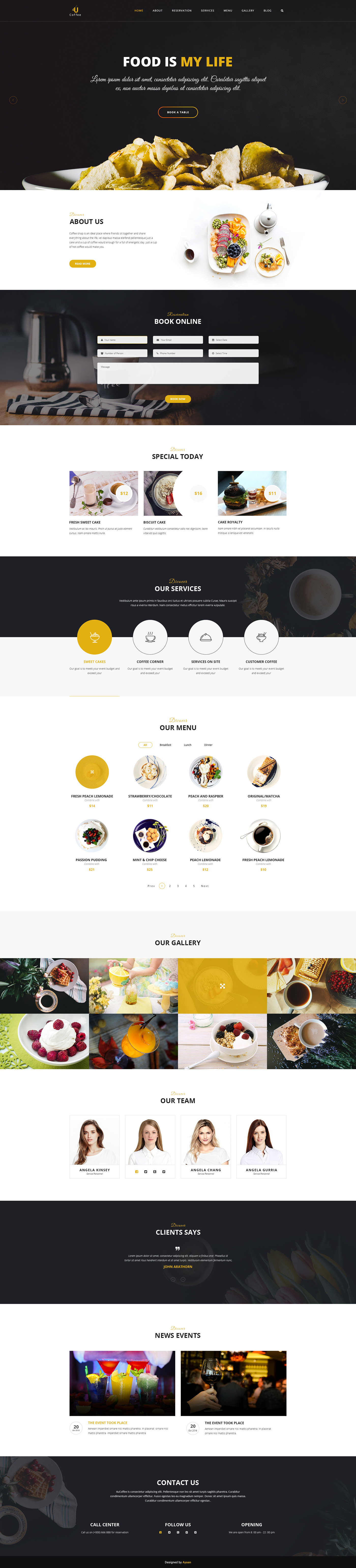 Coffee Website UI Web Design  Food  branding  creative Latest Trend