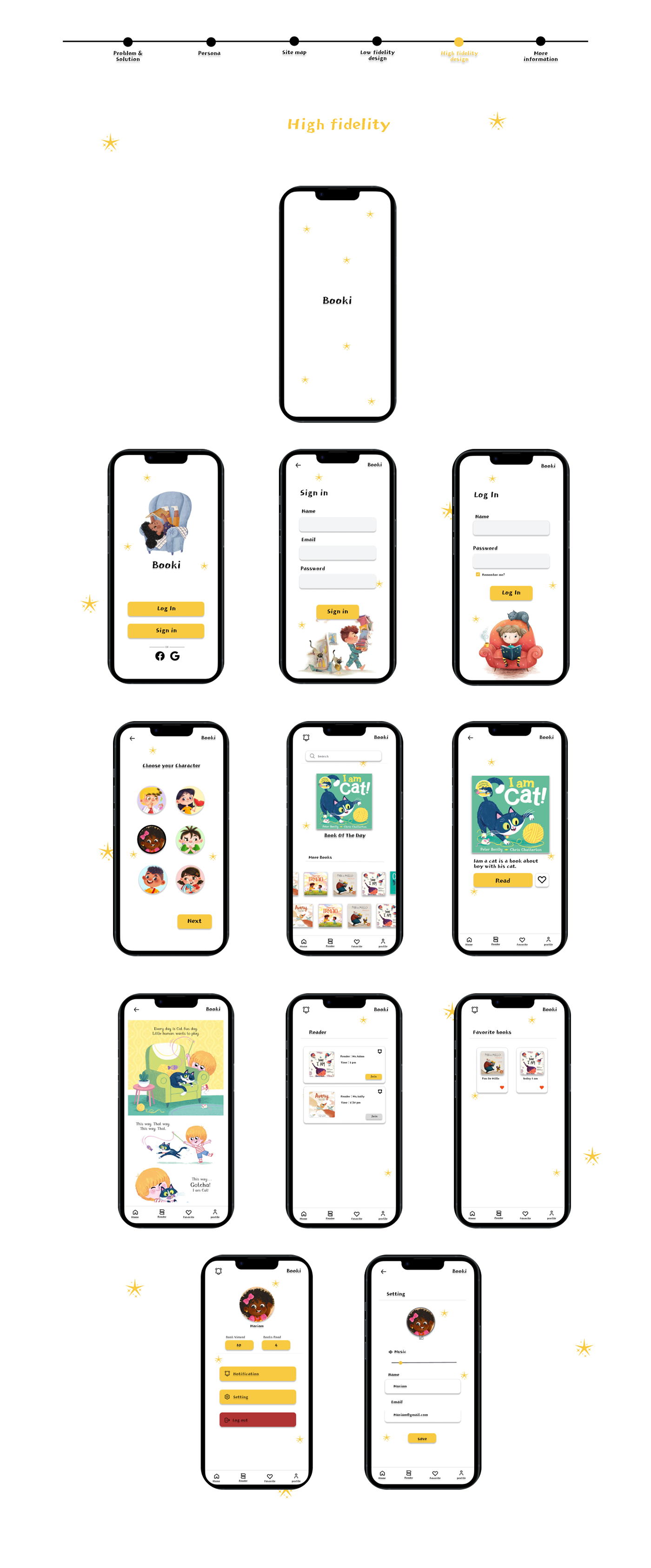 design UI/UX Mobile app user interface Figma book kids children book app mobile