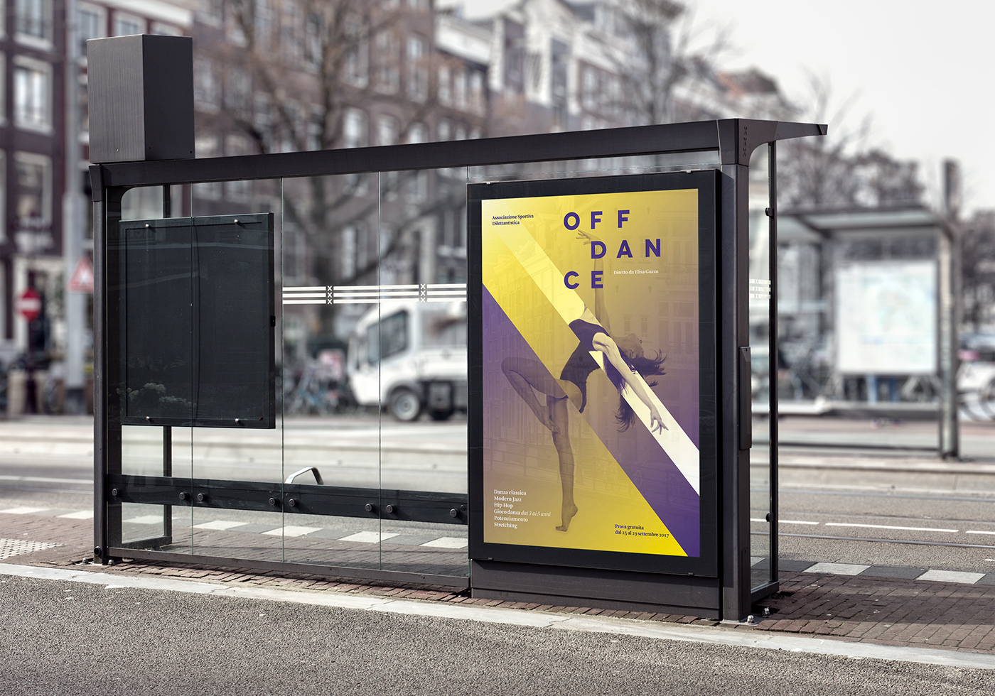 Advertising  manifesto DANCE   visualidentity poster yellow violet