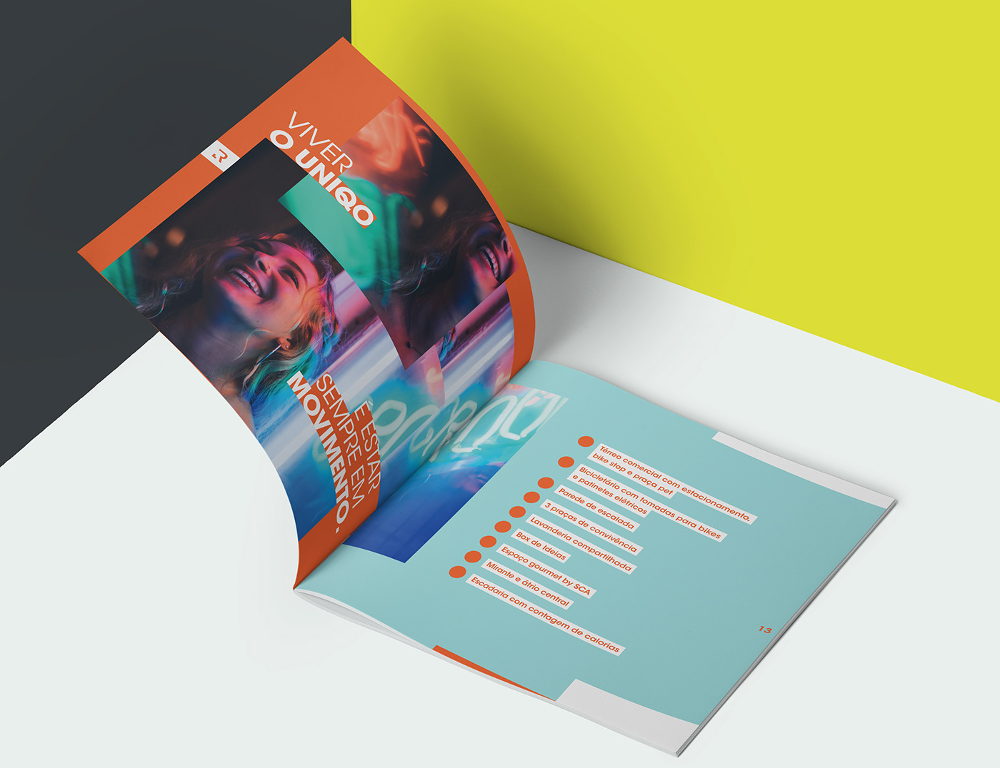 Folder (brochura) do lançamento do residencial Uniqo Smart Living.