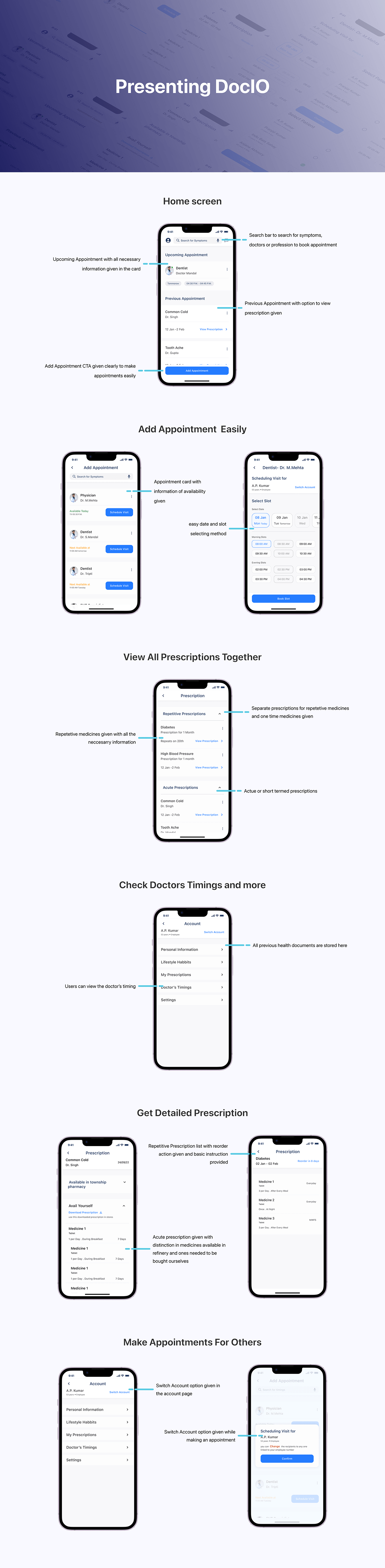 Appointment Booking Figma healthtech Prototyping user interface ux