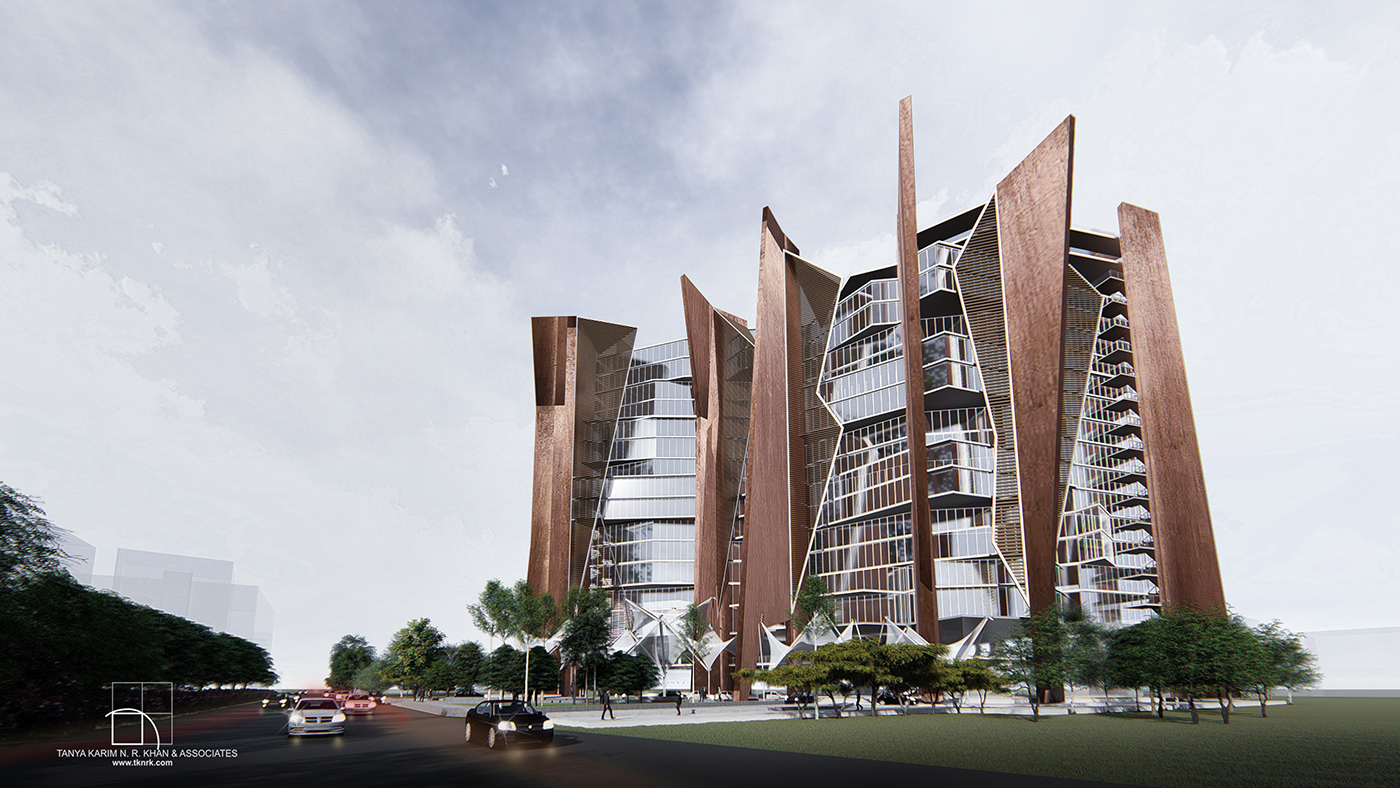 architecture design futuristic futuristic design modern NR Khan Nurur Rahman Khan Office Office Building railway office building