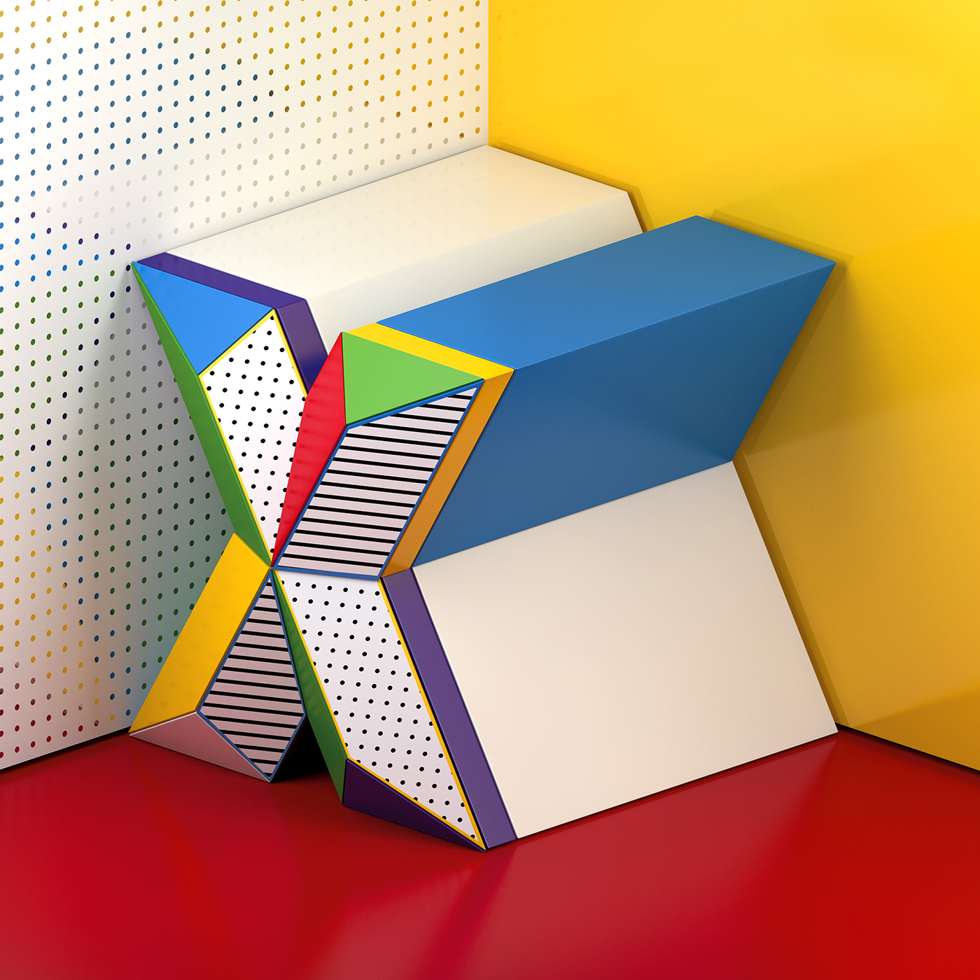 36daysoftype Muokkaa TYpography Design Cubes 3D
