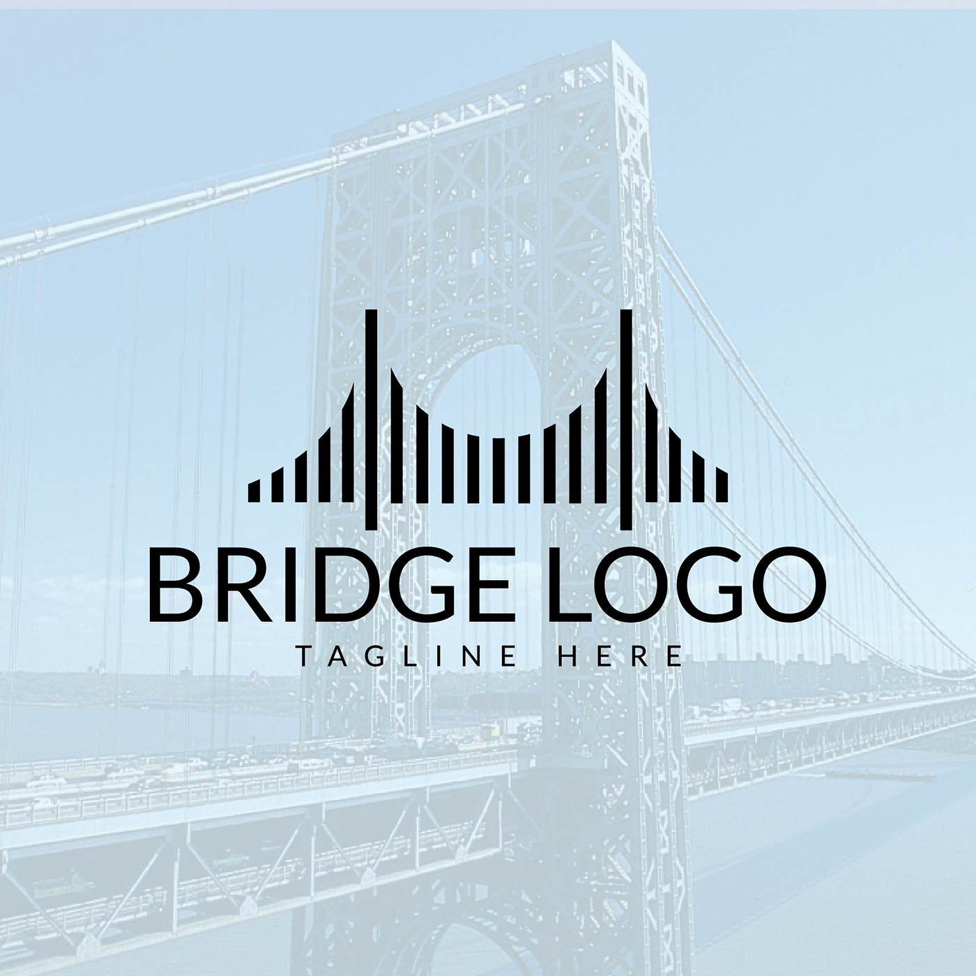 Minimalist bridge Logo design
