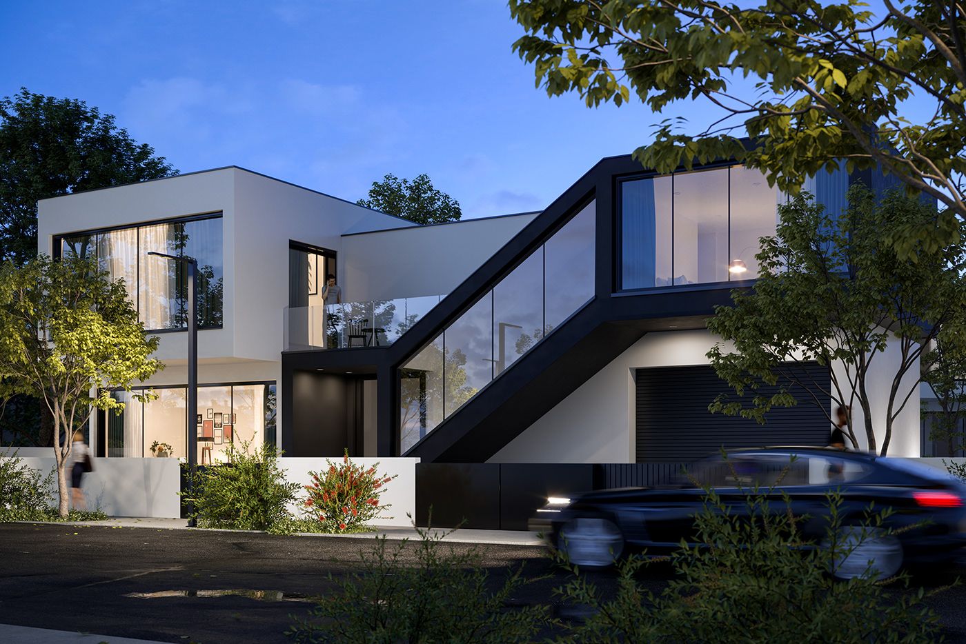 architecture CGI exterior house Render suburbs summer