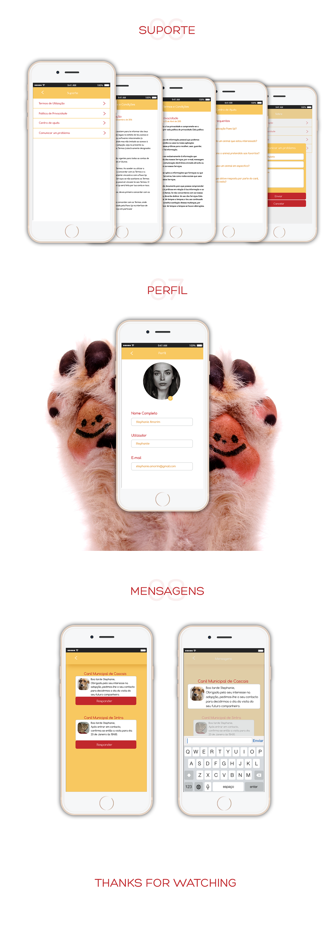 app design pets adopt app adopt a pet Responsive Design cats dogs animal welfare academic