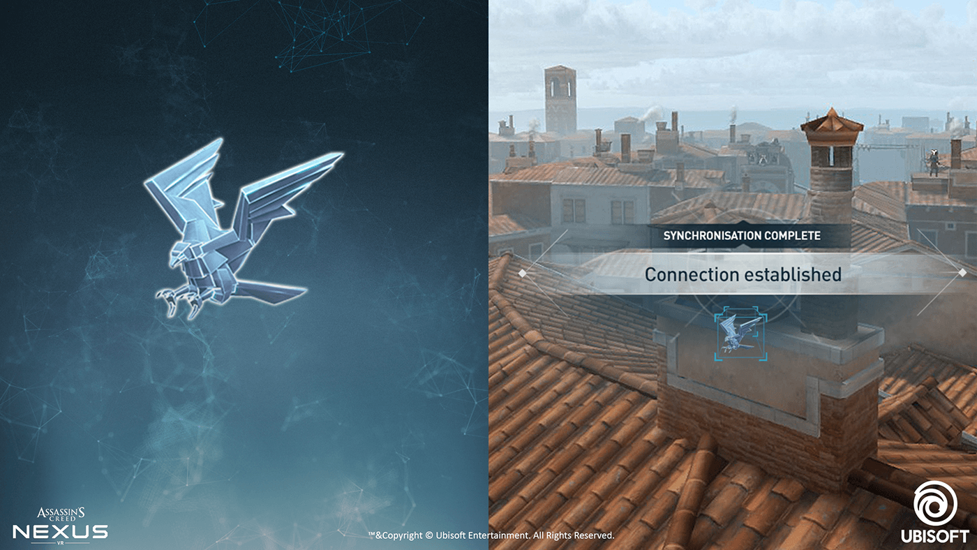 Assassin's Creed vr Virtual reality Oculus game ui design user interface UX design game design  Digital Art 