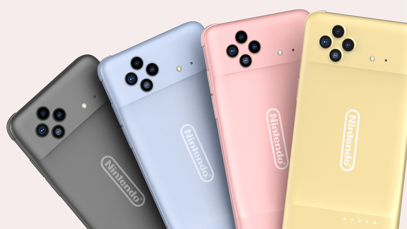 Nintendo smartphone game product rendering switch Project