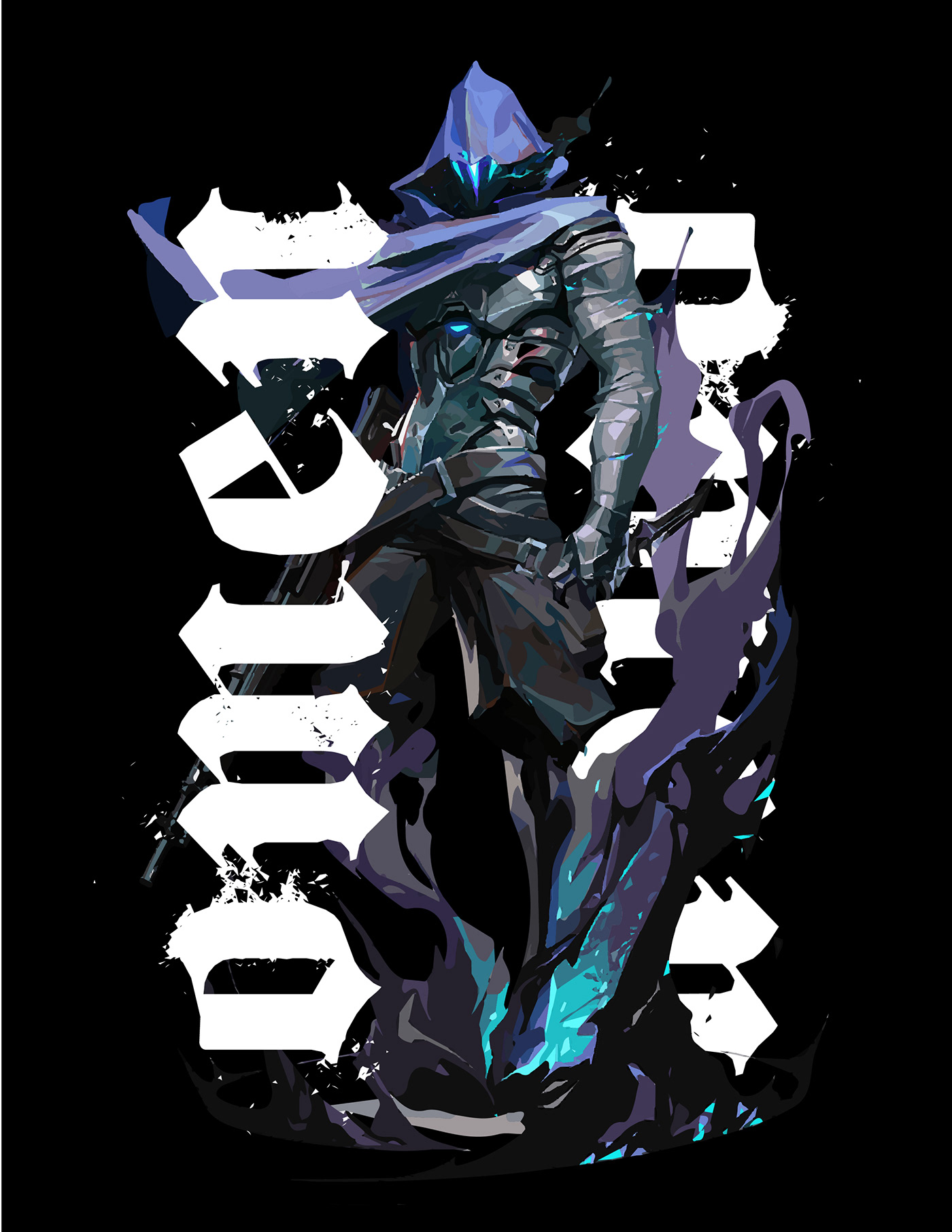 A Tshirt Design of OMEN FROM VALORANT