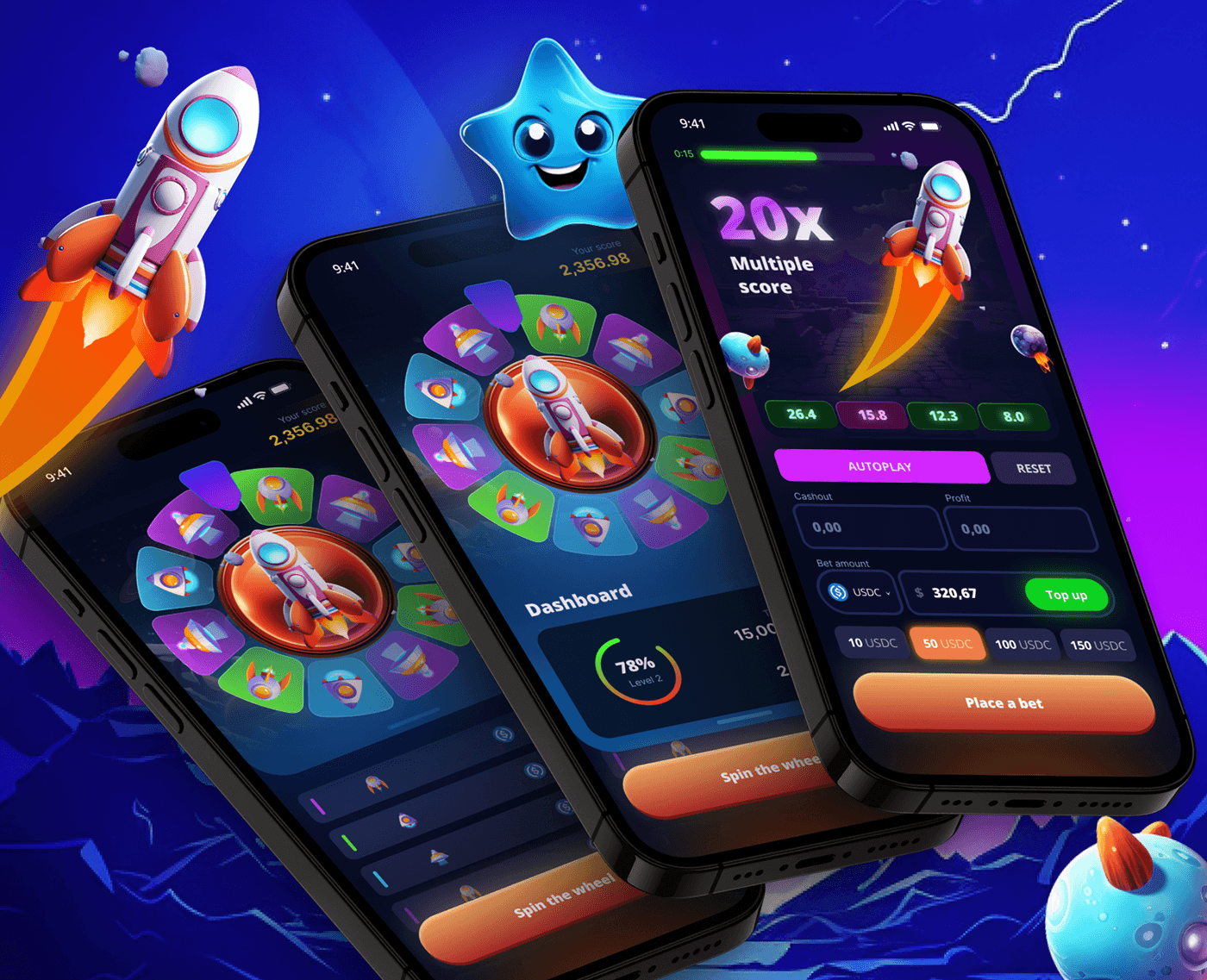 game design  Aviator casino UI/UX Figma ILLUSTRATION  app design product design  user interface iGaming