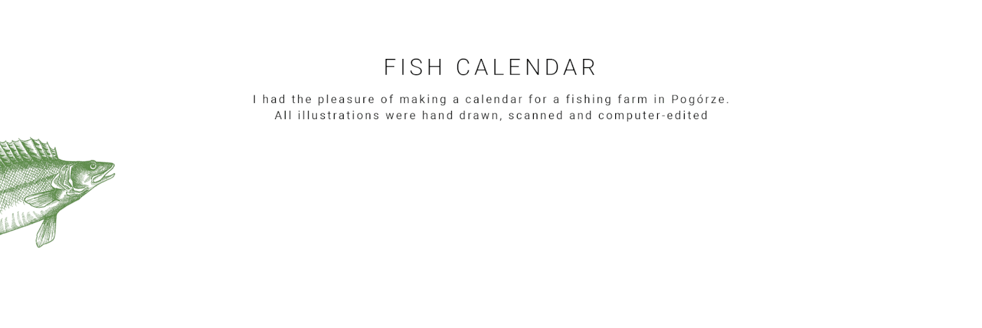 calendar calendarproject fishillustration graphicdesign ILLUSTRATION 