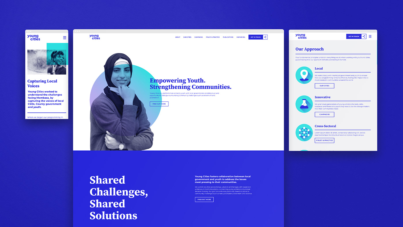 brand guidelines charity communities icons identity non-profit report Responsive user interface youth