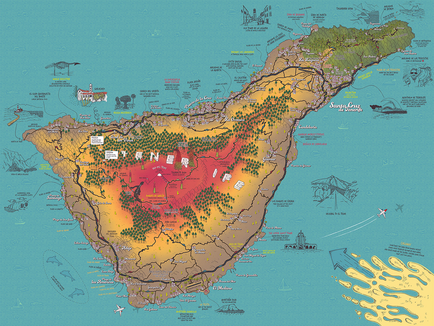Tenerife Holiday Map for Android on Behance