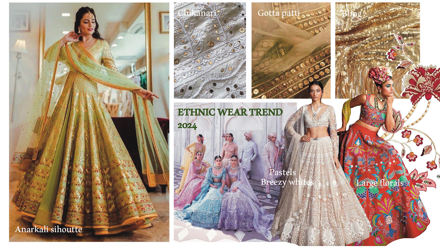 Fashion  design adobe illustrator designer Ethnic Wear indian wedding indian ethnic apparel textile design  textile art