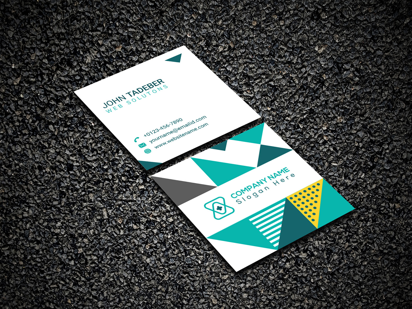 business Business card design card design company card Creative Design free download graphic design  Mockup square Square Business Card
