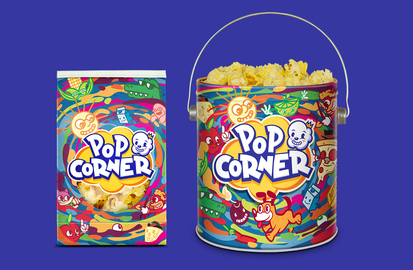 characters cornpop logo product store
